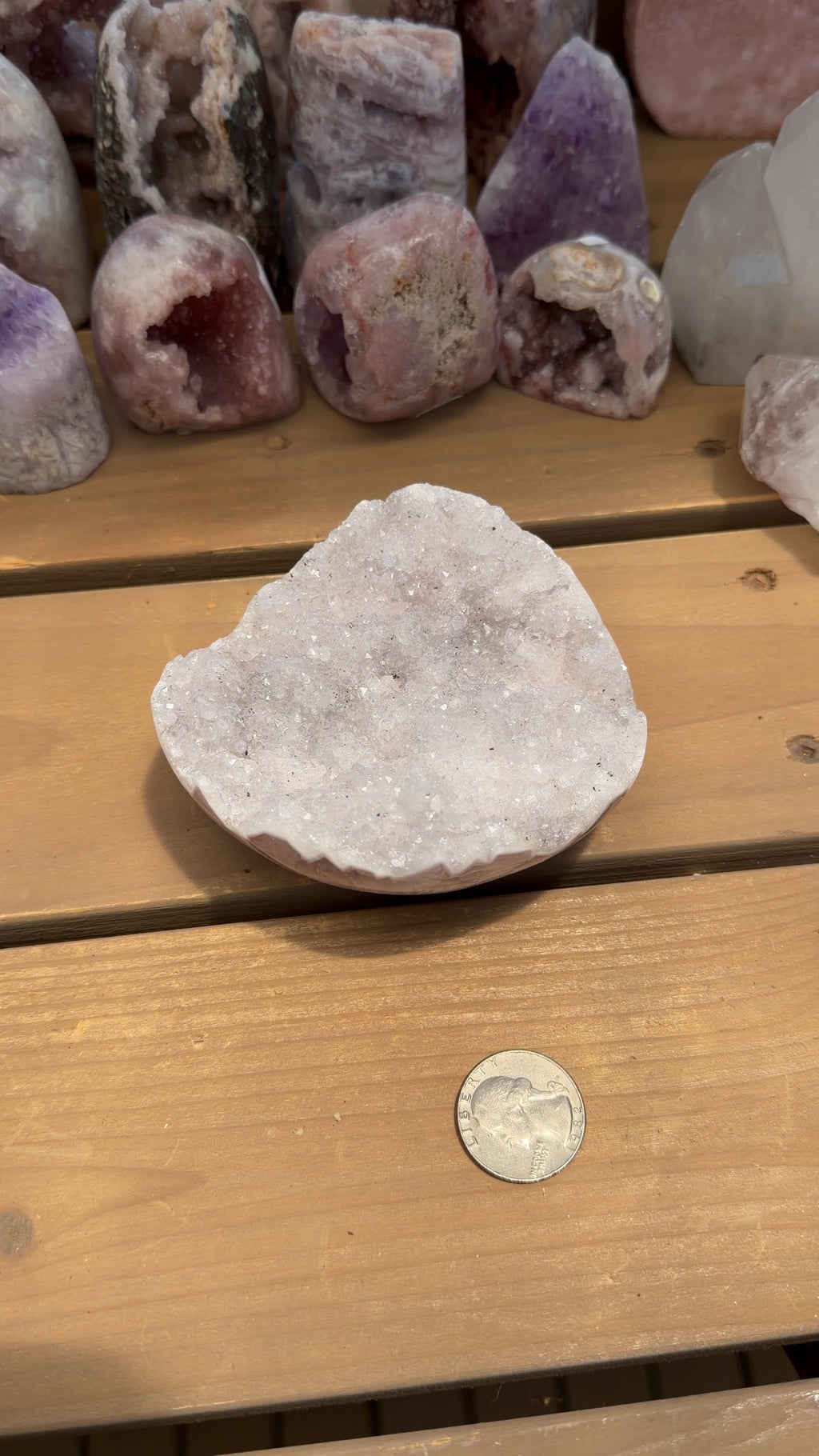 Quarter in view for size reference. Approx 2.5in x 1in x 2.5in. 